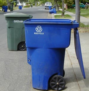 photo of trash cans